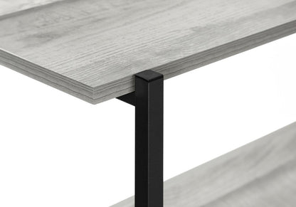 34" Black And Gray End Table With Three Shelves