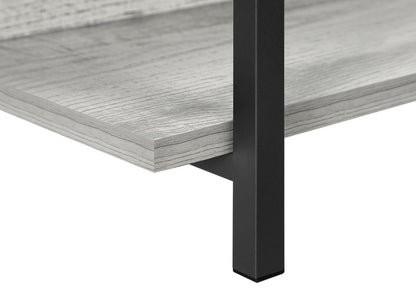 34" Black And Gray End Table With Three Shelves