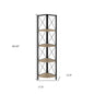 59" Taupe Metal Corner Bookcase
