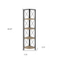 59" Taupe Metal Corner Bookcase