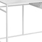 42" White Wood and Iron Computer Desk