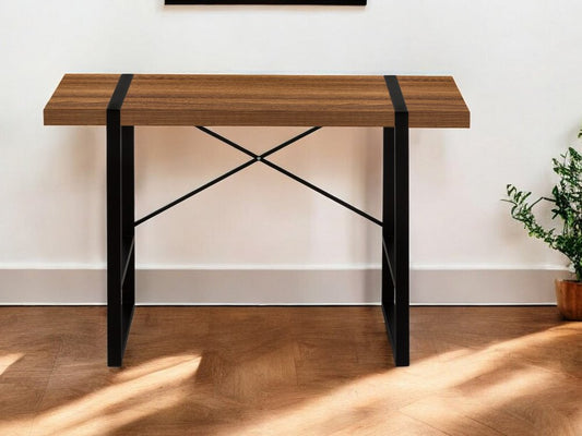 49" Brown and Black Computer Desk