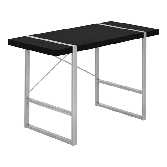 49" Black and Silver Computer Desk