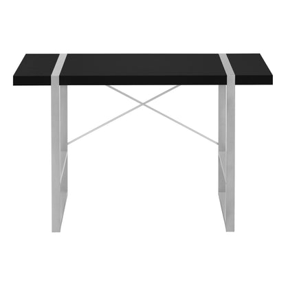 49" Black and Silver Computer Desk