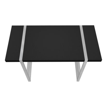 49" Black and Silver Computer Desk