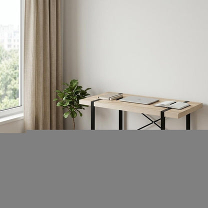 49" Natural and Black Computer Desk