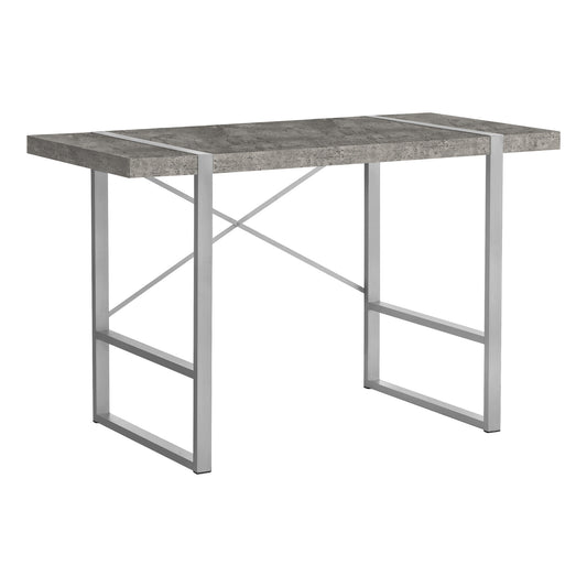 49" Gray and Silver Computer Desk