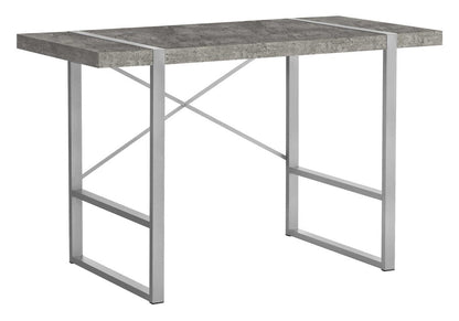 49" Gray and Silver Computer Desk