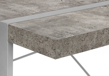 49" Gray and Silver Computer Desk