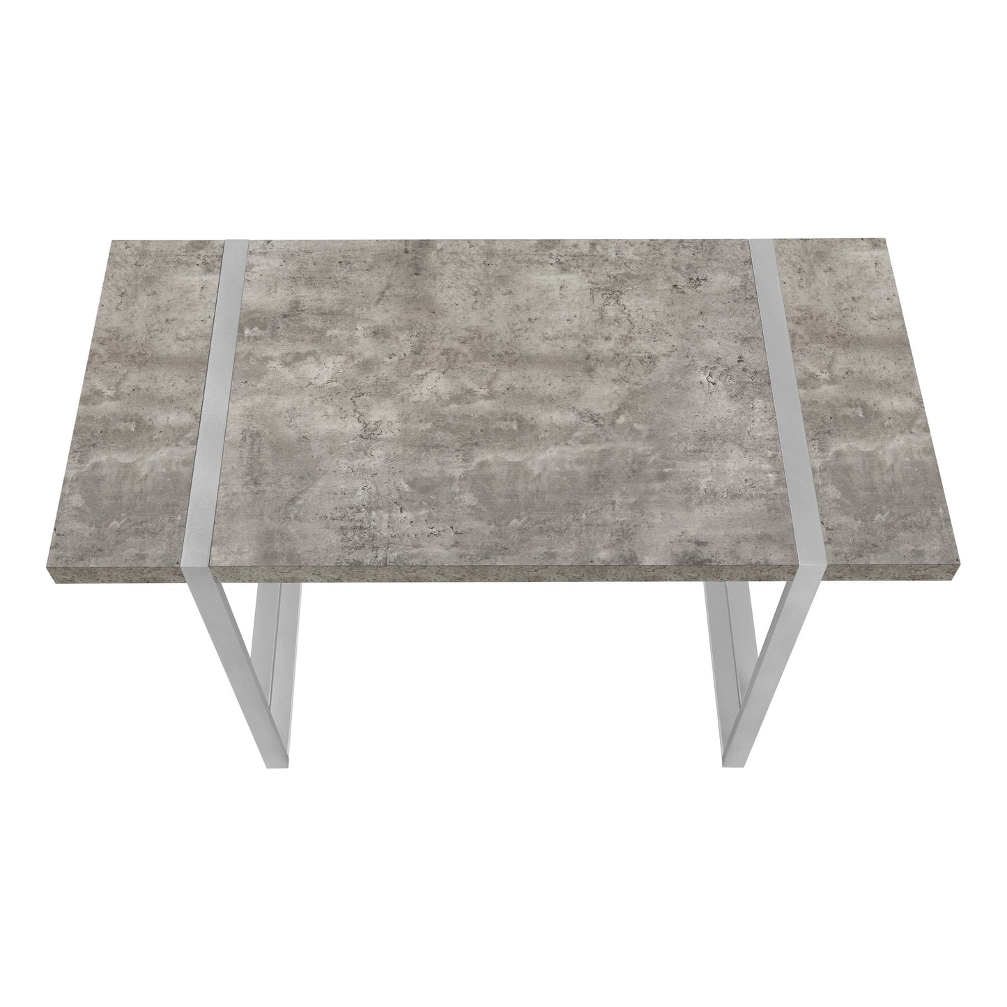 49" Gray and Silver Computer Desk