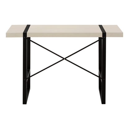 49" Taupe and Black Computer Desk