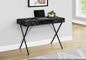 42" Black and White and Black Computer Desk With Two Drawers