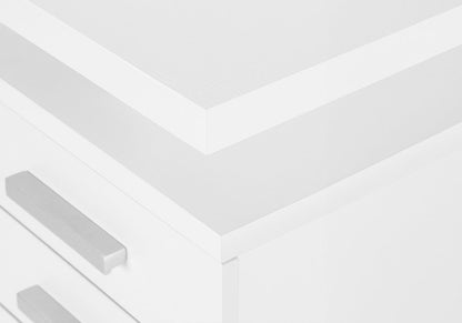 47" White Computer Desk With Three Drawers