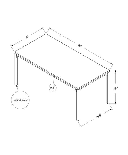 40" Gray And Black Wood And Metal Coffee Table