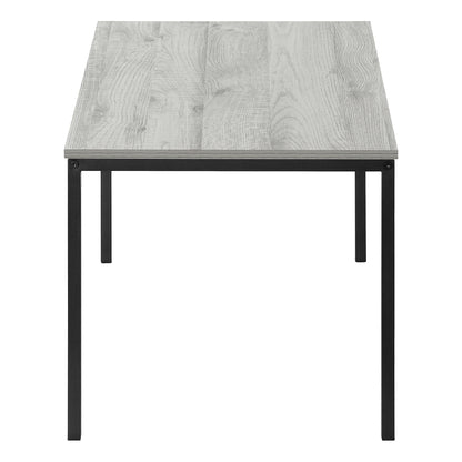 40" Gray And Black Metal Coffee Table