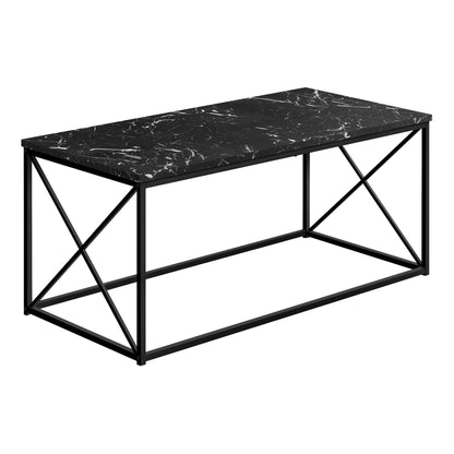 41" Black Metal Coffee Table