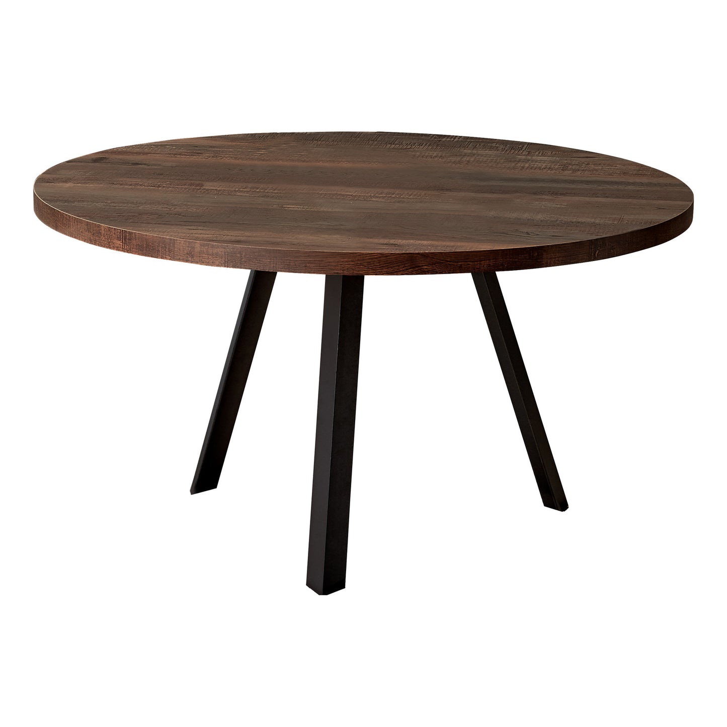 36" Brown And Black Round Coffee Table