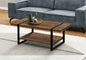 47" Brown And Black Coffee Table With Shelf