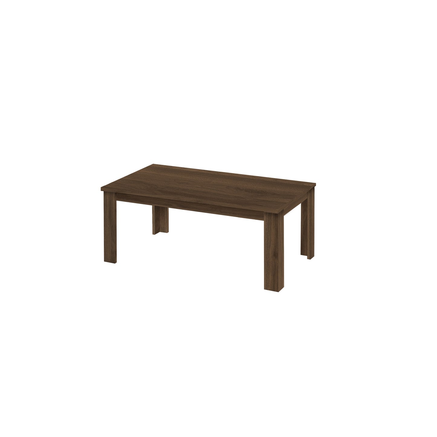 Set of Three 44" Dark Brown Coffee Table