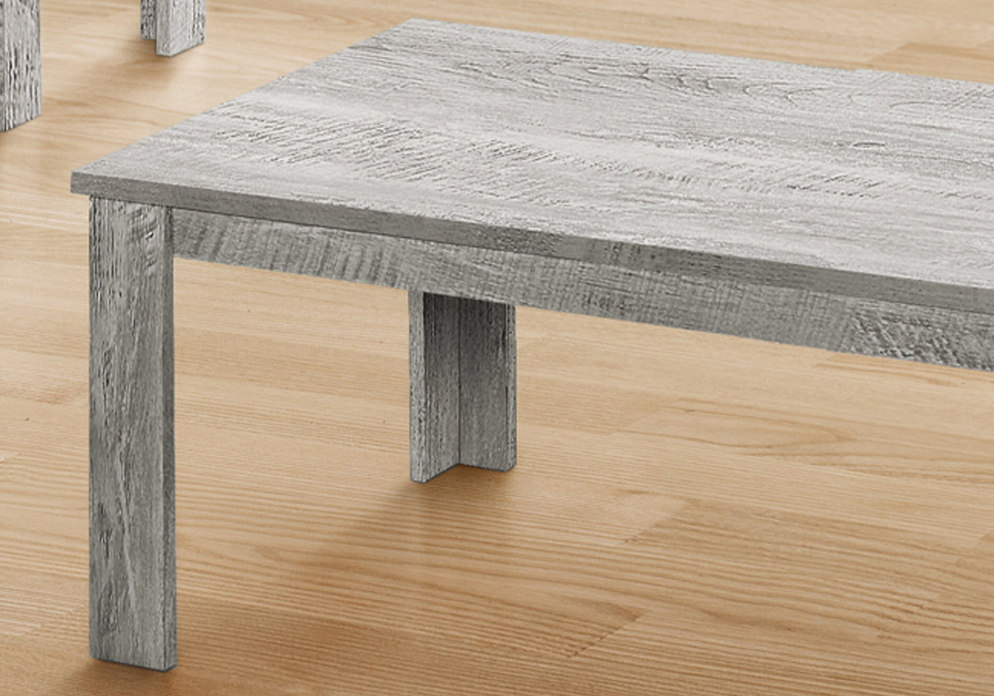 Set of Three 44" Gray Coffee Table