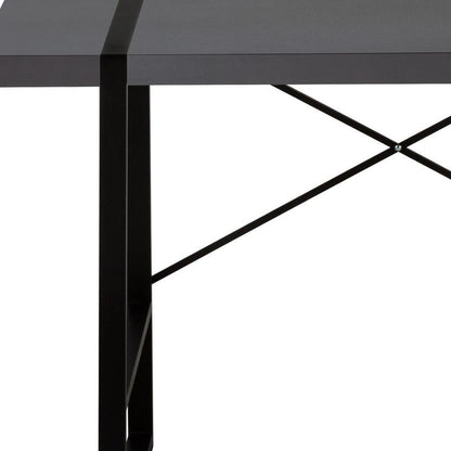49" Gray and Black Computer Desk
