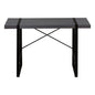 49" Gray and Black Computer Desk