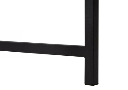 58" Espresso and Black L Shape Computer Desk