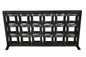 23" Black Iron Geometric Floor Tealight Candle Holder