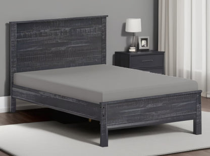 Dark Brown Solid Wood Twin Bed Frame