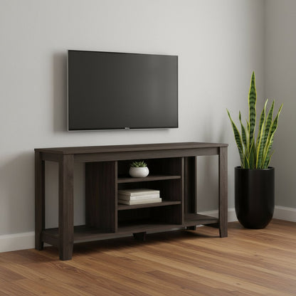 48" Brown Open Shelving TV Stand