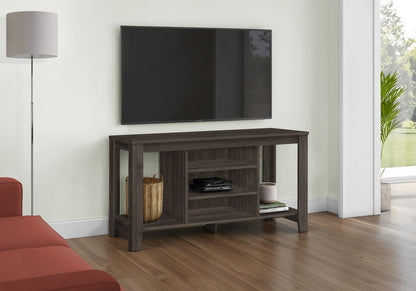 48" Brown Open Shelving TV Stand