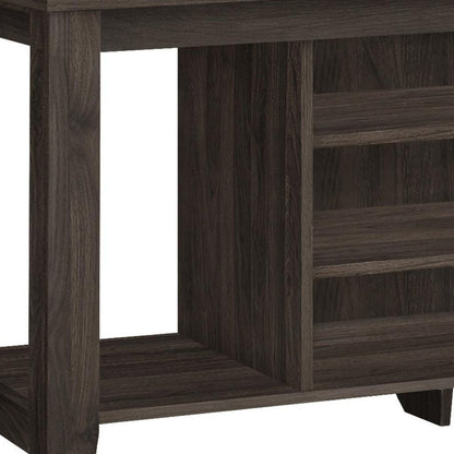 48" Brown Open Shelving TV Stand