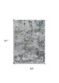 5' X 8' Blue Abstract Power Loom Area Rug