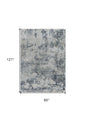 8' X 10' Blue Abstract Power Loom Area Rug