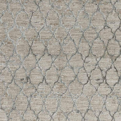 5' X 8' Beige Moroccan Stain Resistant Area Rug