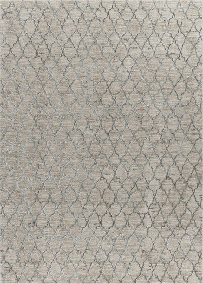 9' X 12' Beige Moroccan Stain Resistant Area Rug