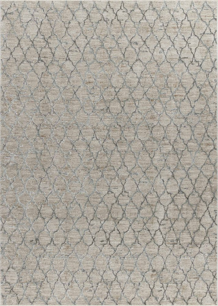 9' X 12' Beige Moroccan Stain Resistant Area Rug