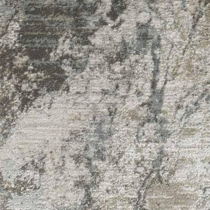 5' X 7' Beige Abstract Power Loom Area Rug