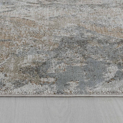 8' X 10' Beige Abstract Power Loom Area Rug