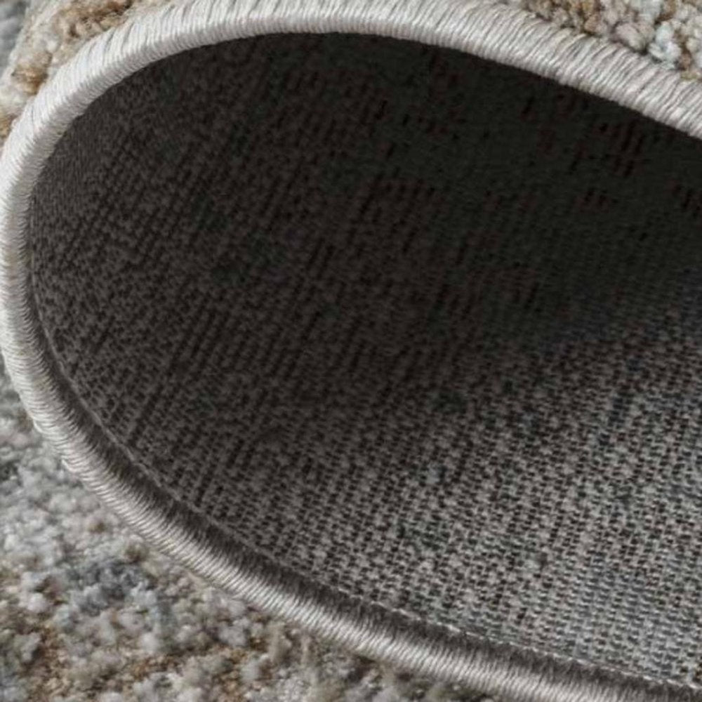 8' X 10' Beige Abstract Power Loom Area Rug