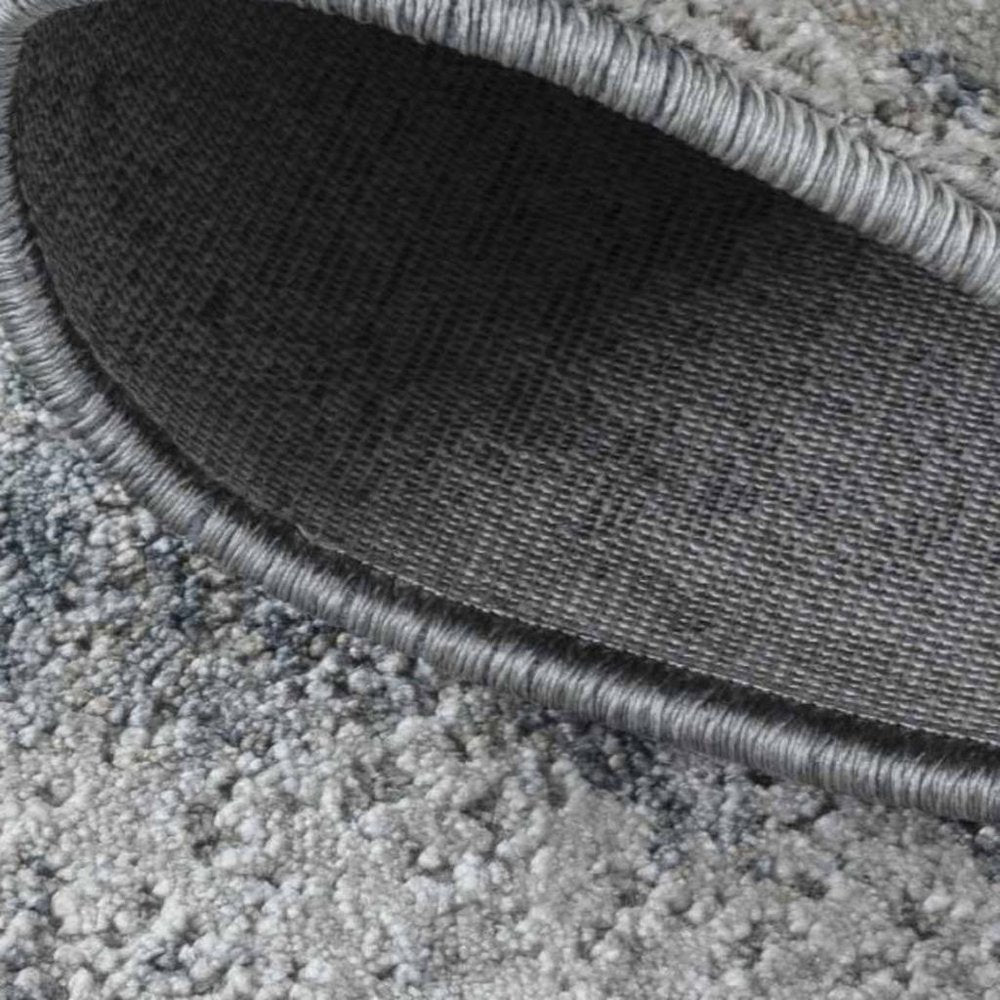 8' X 10' Blue Gray Abstract Power Loom Area Rug