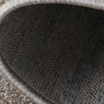 5' X 8' Beige Abstract Stain Resistant Area Rug