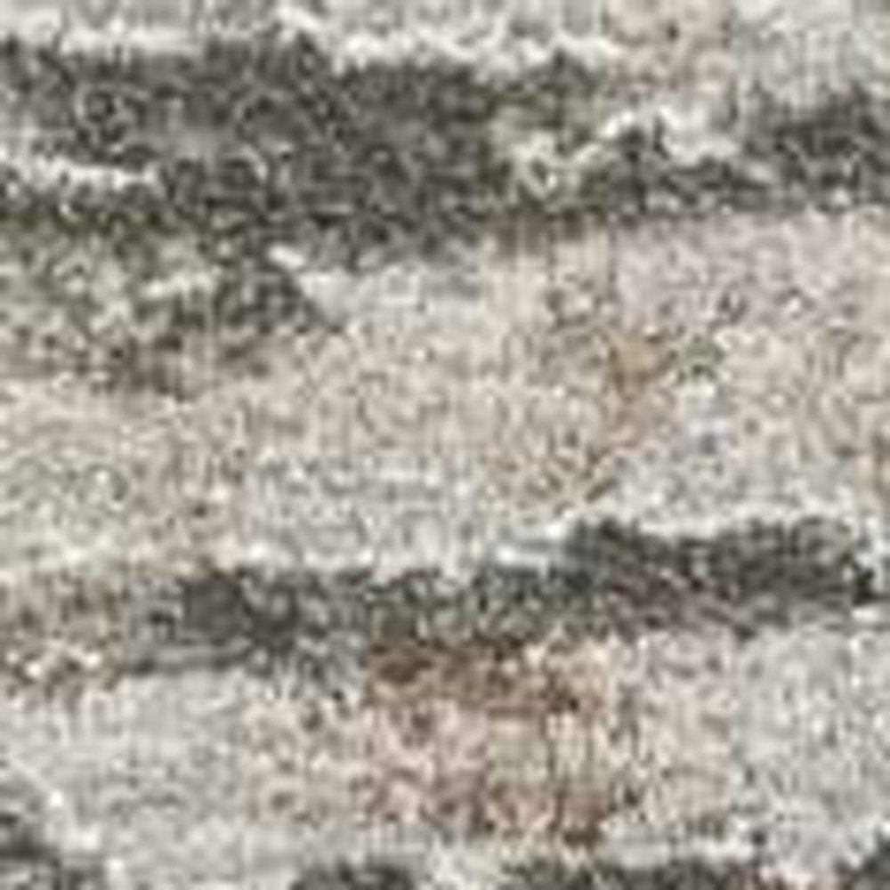 8' X 10' Beige Abstract Stain Resistant Area Rug