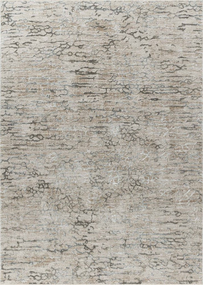 8' X 10' Beige Abstract Stain Resistant Area Rug