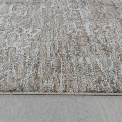 8' X 10' Beige Abstract Stain Resistant Area Rug