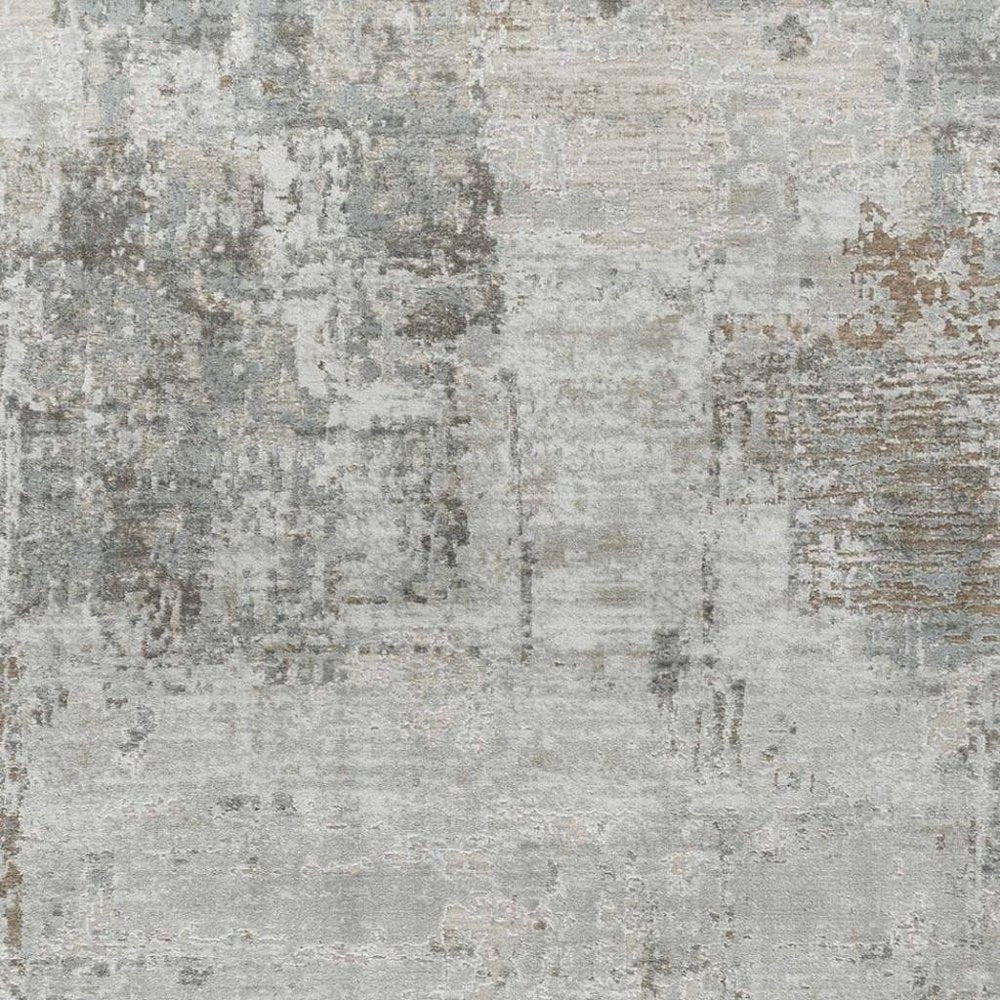 5' X 8' Beige Abstract Power Loom Stain Resistant Area Rug