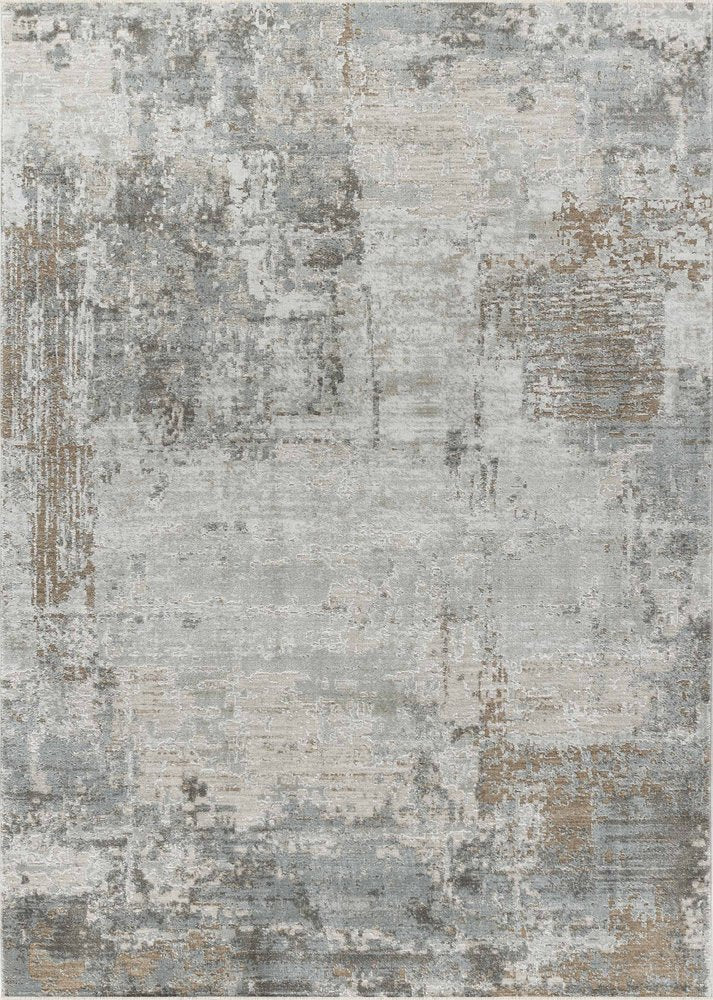 8' X 10' Beige And Gray Abstract Area Rug