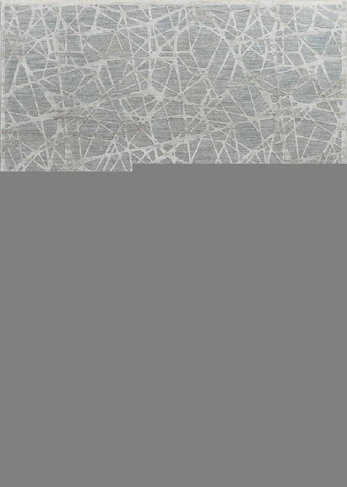 5' X 8' Turquoise Abstract Power Loom Stain Resistant Area Rug