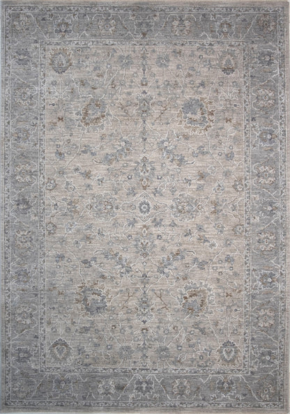 5' X 8' Cream Southwestern Power Loom Stain Resistant Area Rug