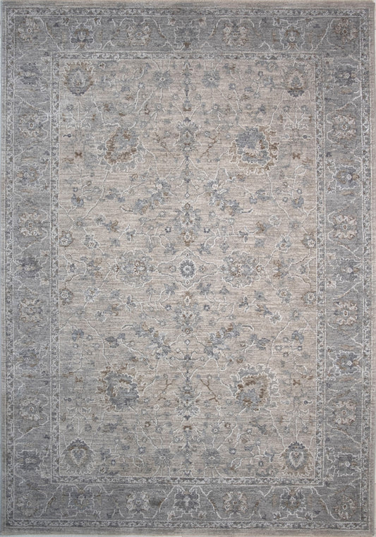 5' X 8' Cream Southwestern Power Loom Stain Resistant Area Rug